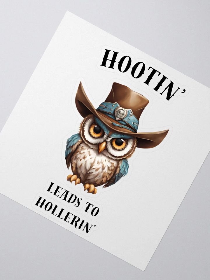 Hootin' Leads to Hollerin' Owl Cowboy Stickers product image (8)