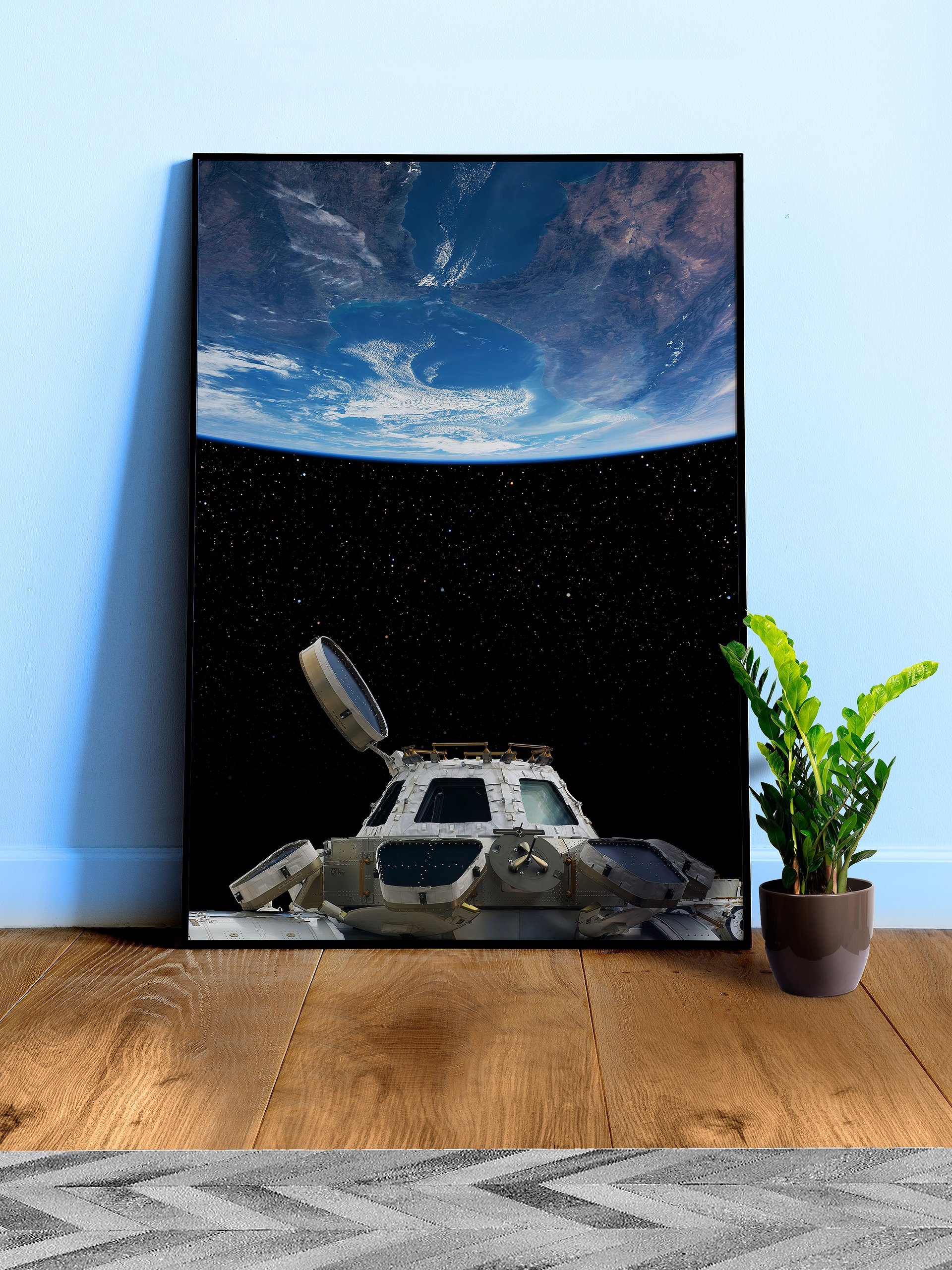 Earth and ISS (Up and down) — space poster, science poster, space photo, nasa poster product image (1)