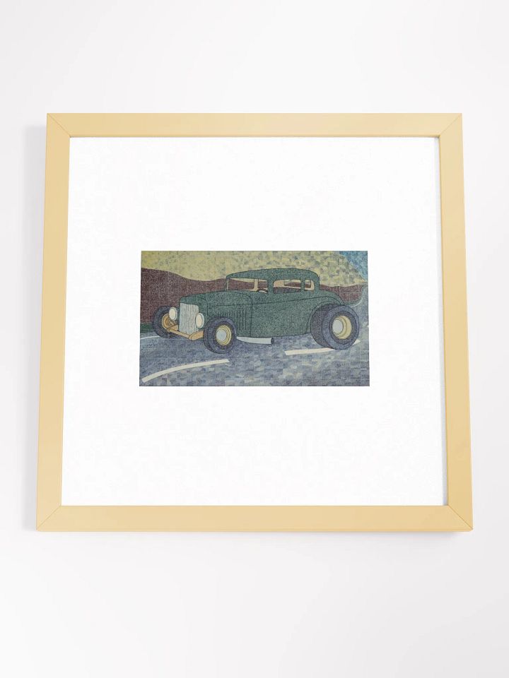 Green Hotrod Print Framed product image (1)