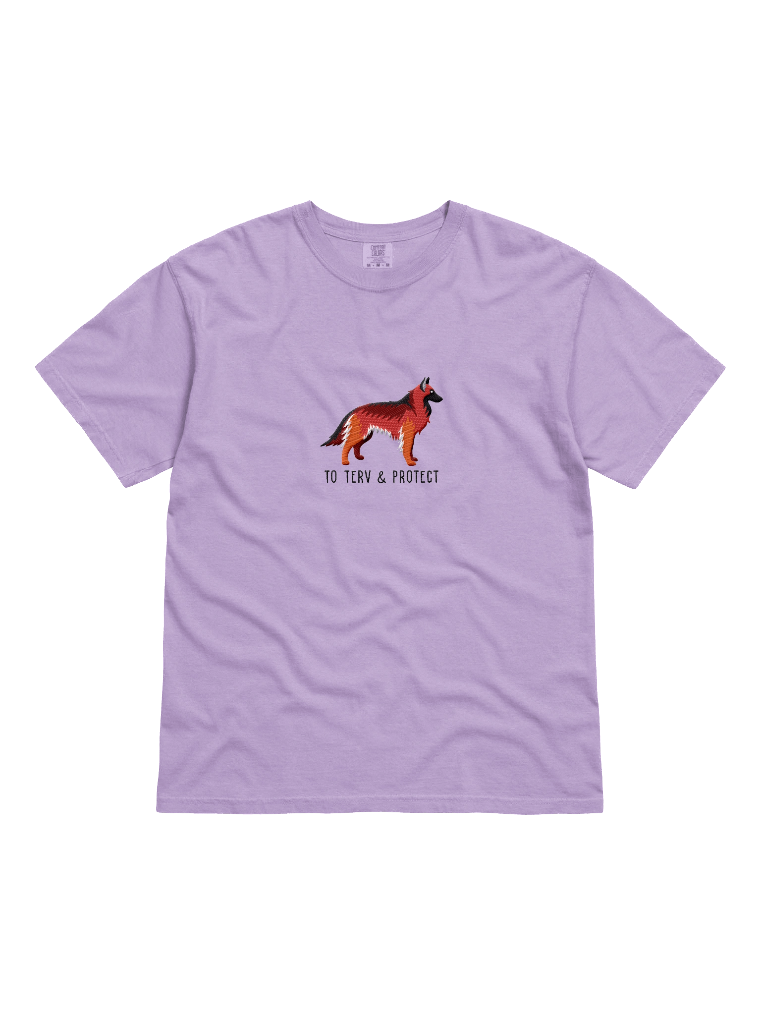To Terv and Protect T-Shirt(Embroidered) of a Belgian Tervuren(Red) product image (31)