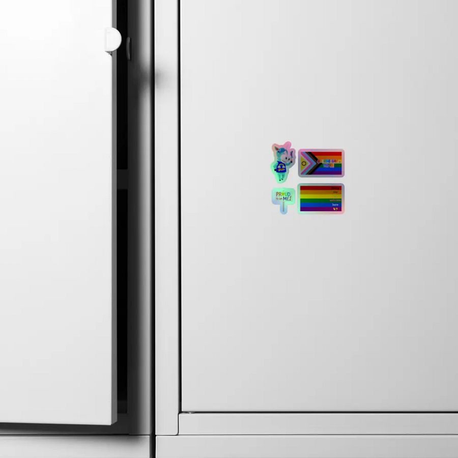 4 Holographic Pride Stickers product image (4)