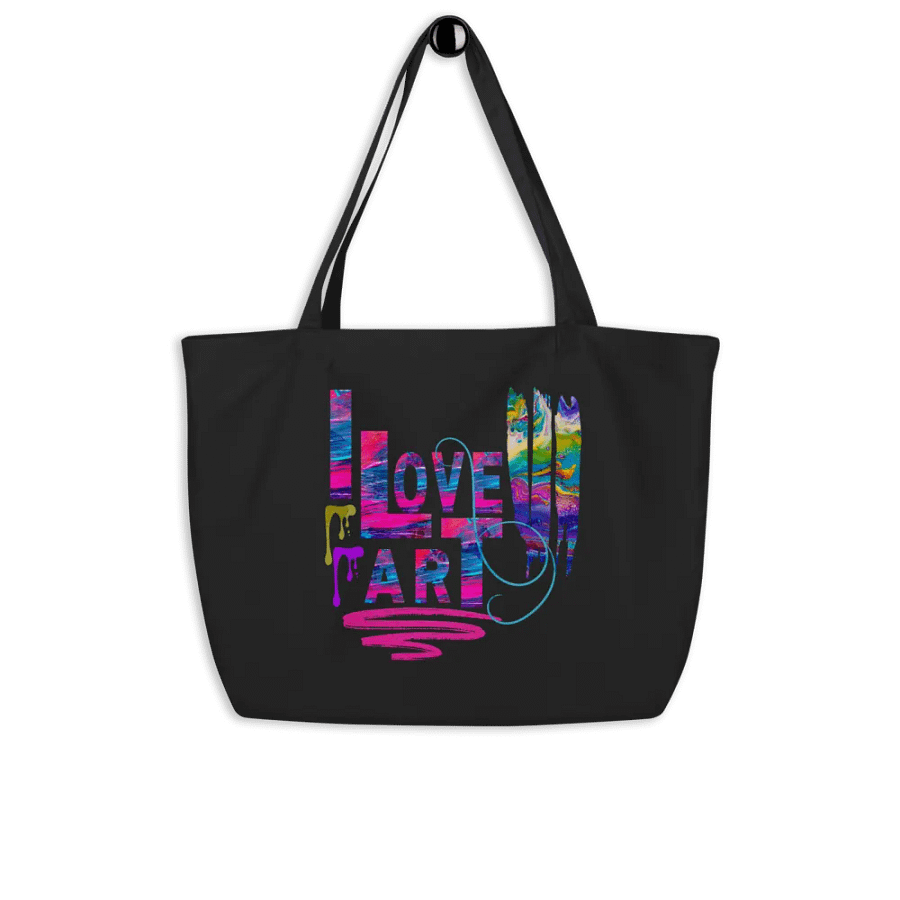 Colorful Art Lover's Organic Tote FOR ARTISTS MOMS FRIENDS LADIES product image (8)