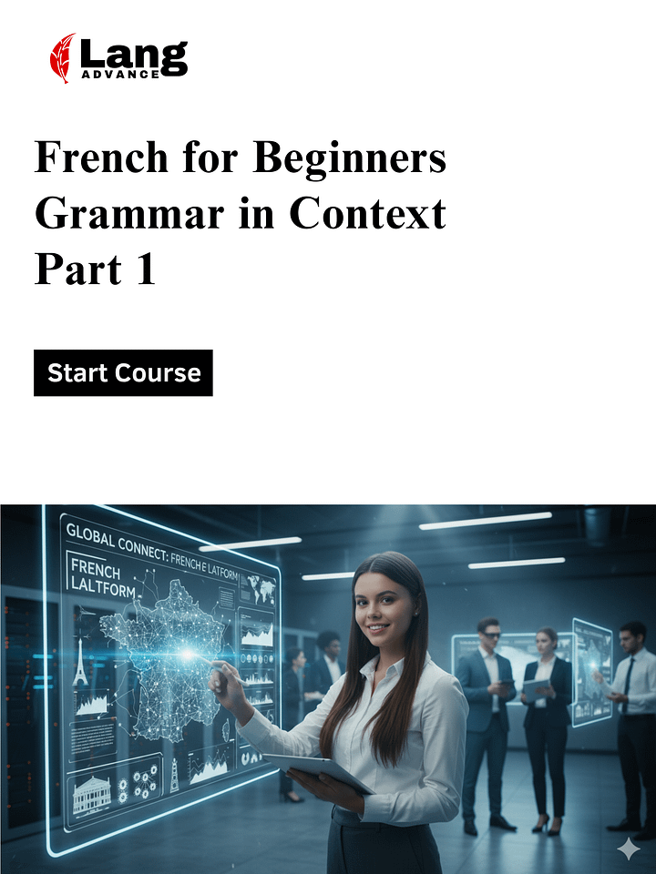 French for Beginners Grammar in Context French Language Course with a Native Speaker Part 1 product image (1)