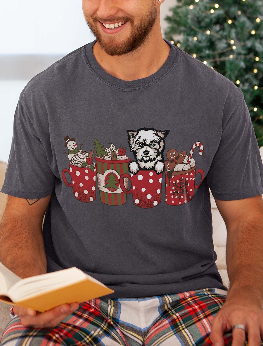 Cute West Highland White Terrier in a Christmas Cup T-Shirt | Funny Christmas Westie Pup in a Cup product image (21)