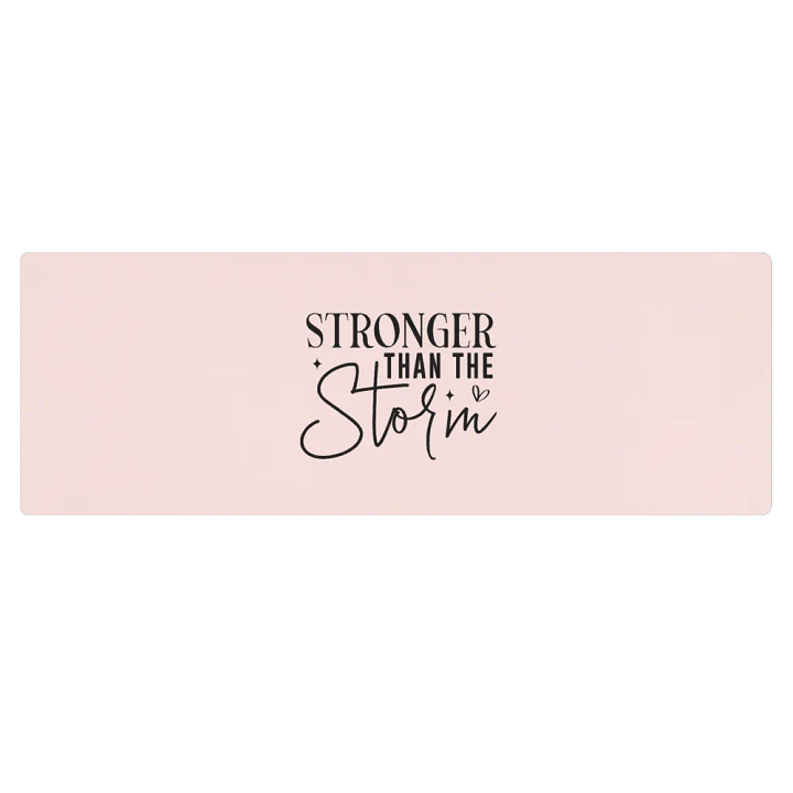 Stronger Than The Storm Modern Script Pink Prayer Mat product image (1)
