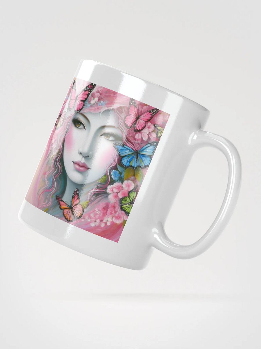 Woman With Pink Butterflies Mug product image (5)