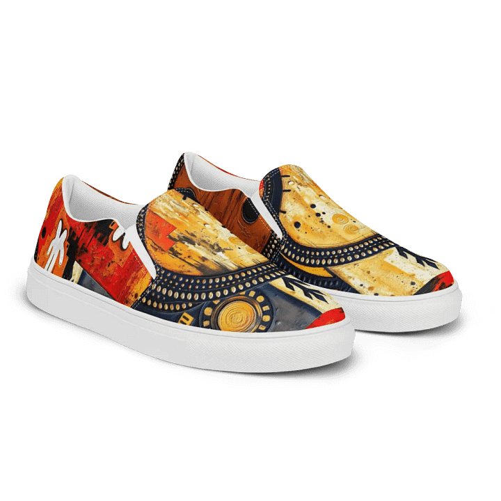 Men's Bold Abstract Art Painted Slip-On Shoes product image (1)