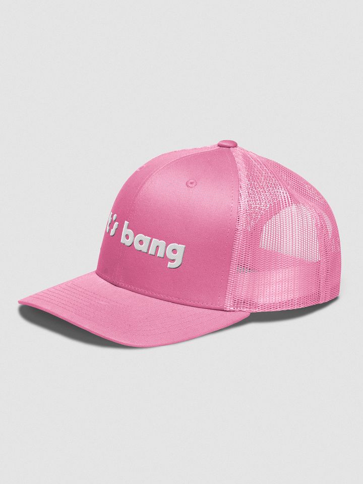 let's bang. pink/white, trucker hat product image (2)