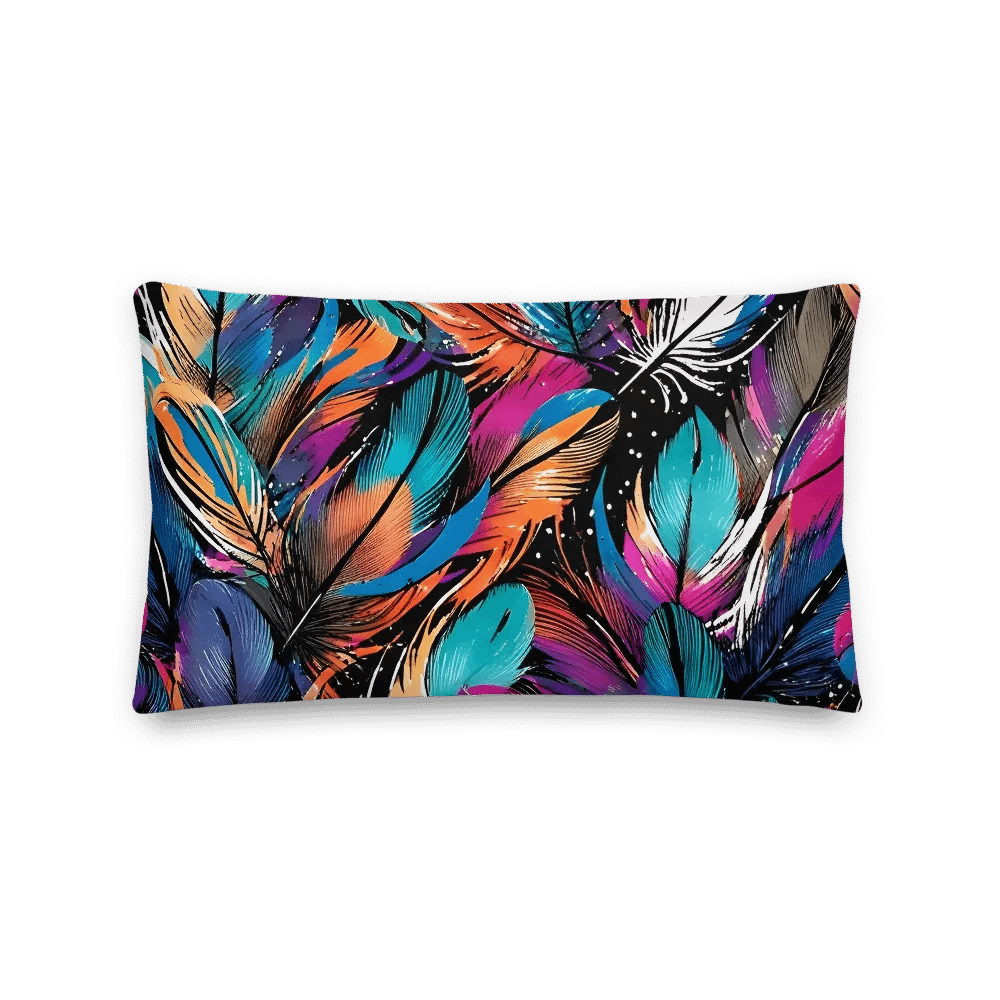 Abstract "Let's elevate" Painted Premium Accent Pillow product image (1)