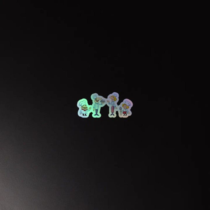 Too Many Cooks in the Kitchen - Kiss-Cut Holographic Sticker product image (2)