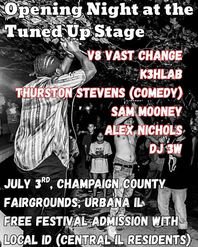 Opening night on the Tuned Up stage at Audiofeed is going to be fun! Curated by @v8vastchange. Remember... free with local ID...