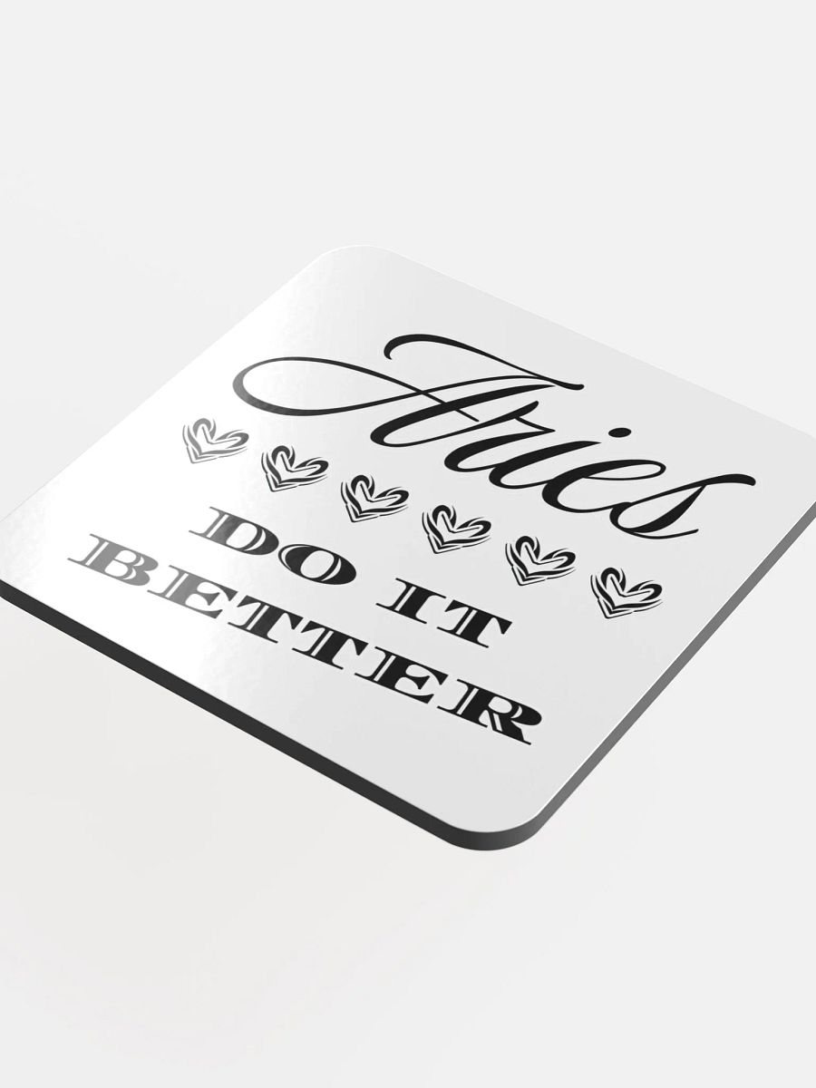 Aries Do It Better Glossed Cork Coaster product image (1)