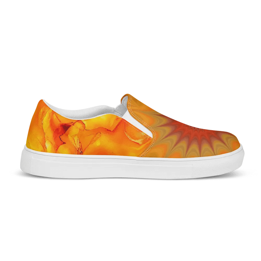 Orange Petals Women's Slip On Canvas Shoes product image (11)