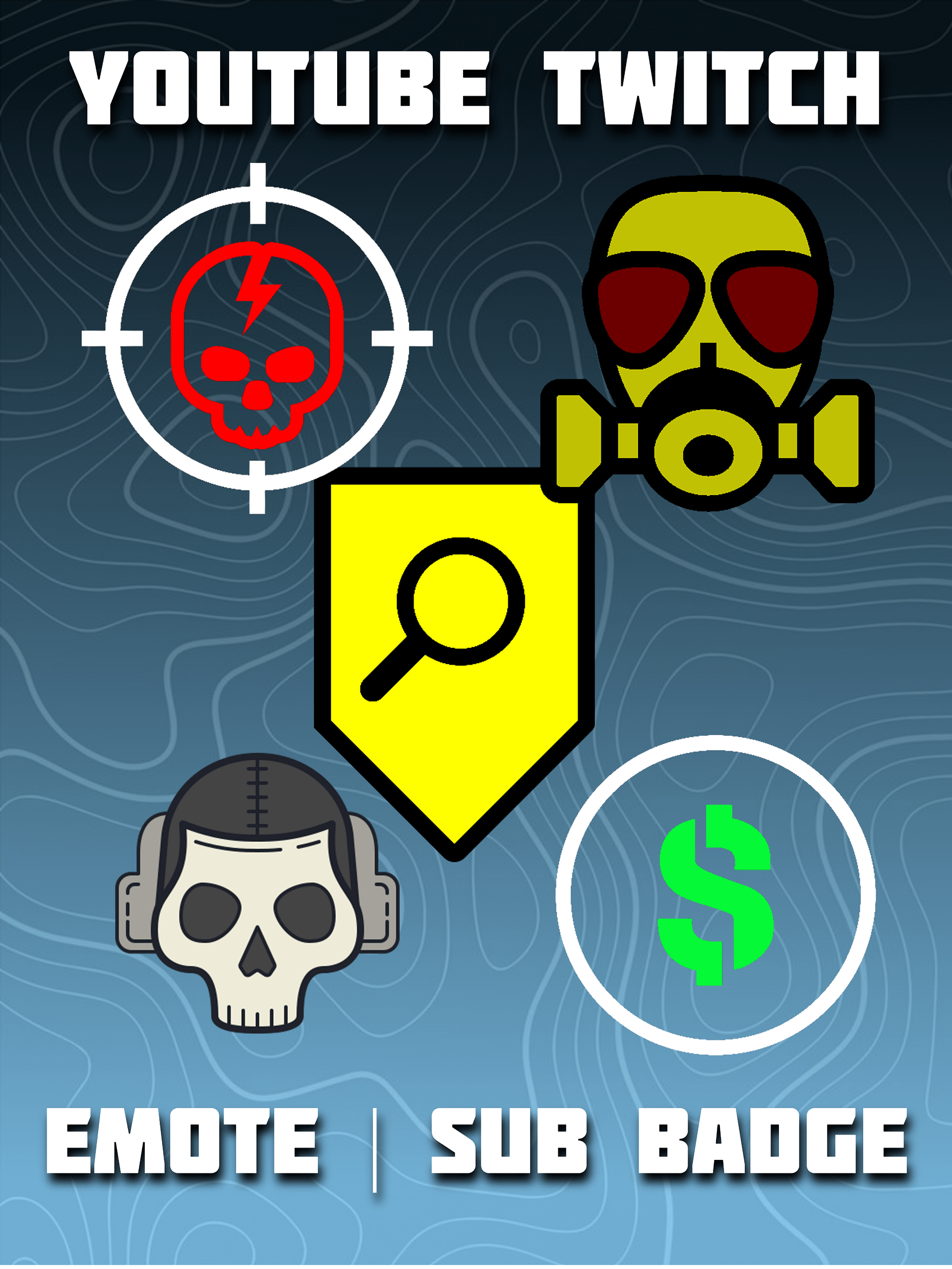 Call of Duty YouTube Twitch Emote Sub Badge product image (1)