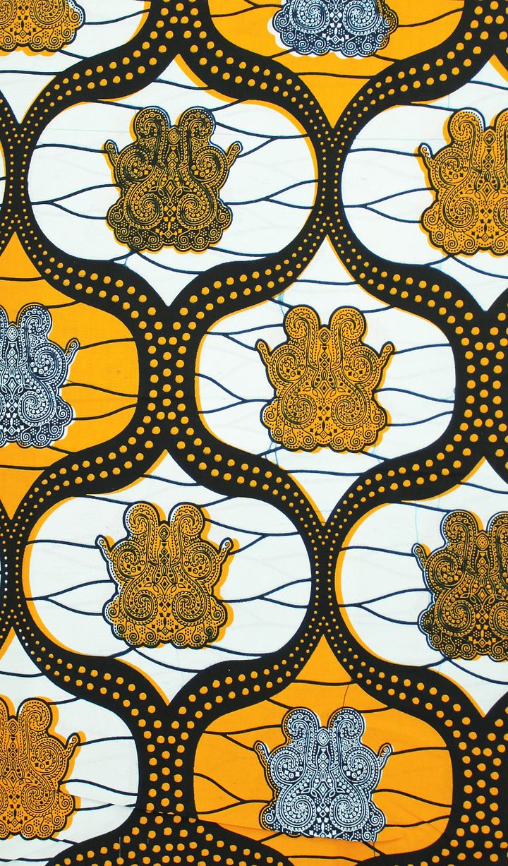 Tessuto Wax Print - Design Simboli Tradizionali - cod.606/C product image (1)