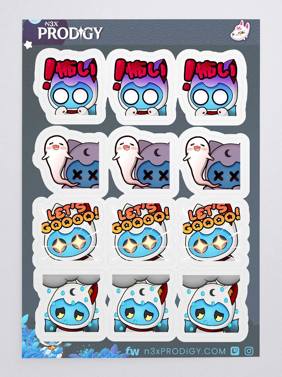 n3x Emotes #03 Sticker Sheet product image (3)