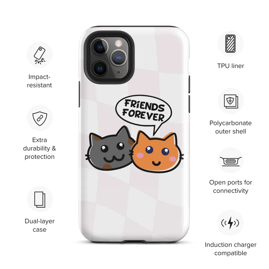 “Friends Forever” Cat iPhone Case – Adorable Two Cat Design for Pet Lovers product image (28)