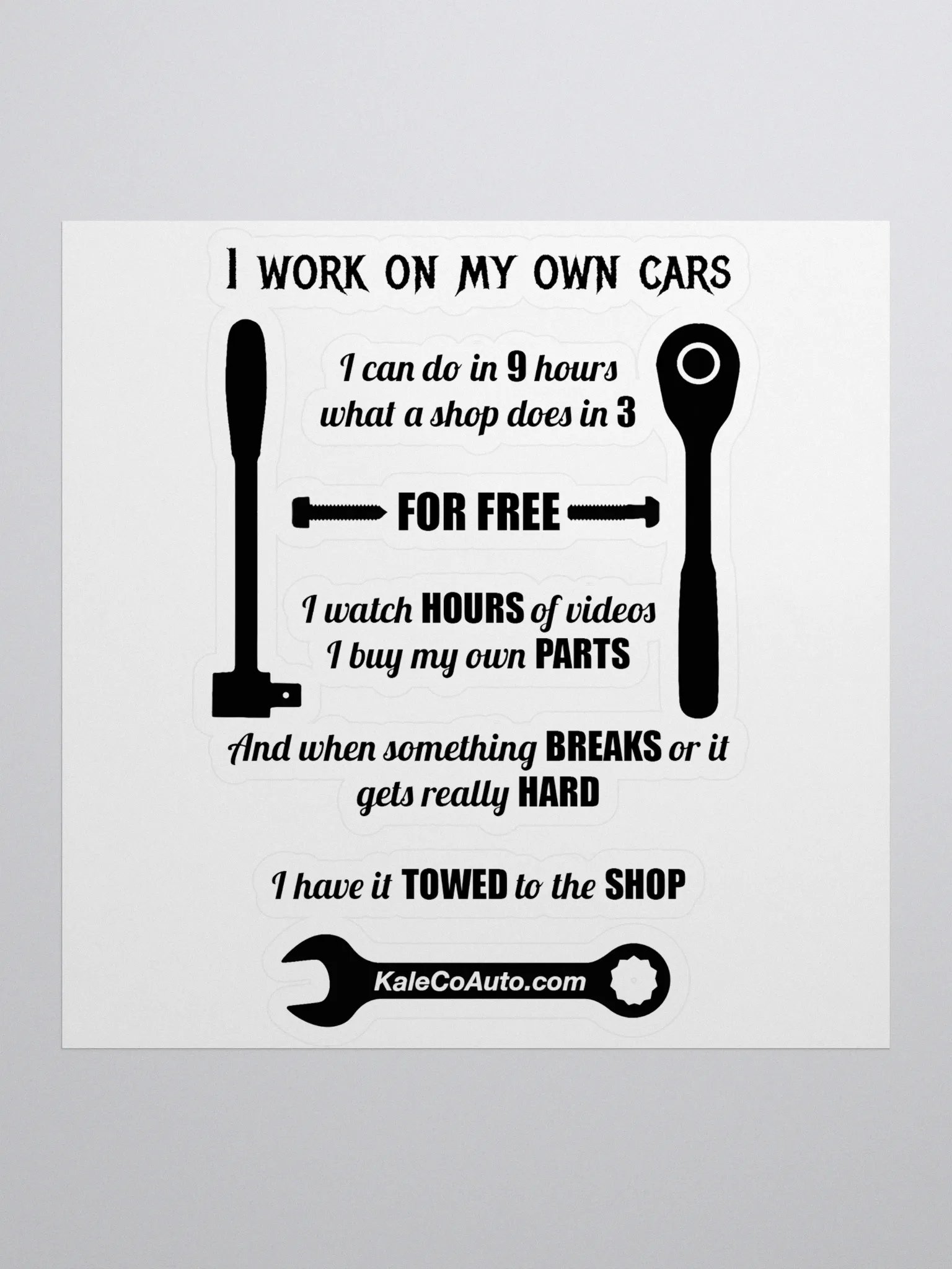 DIY Mechanic Manifesto Sticker product image (1)