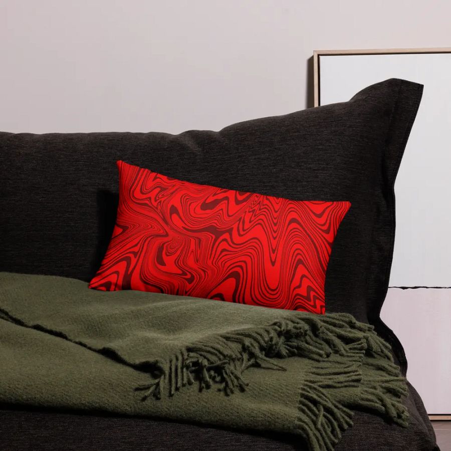 Premium Pillow Case - Abstract Red Swirls product image (2)