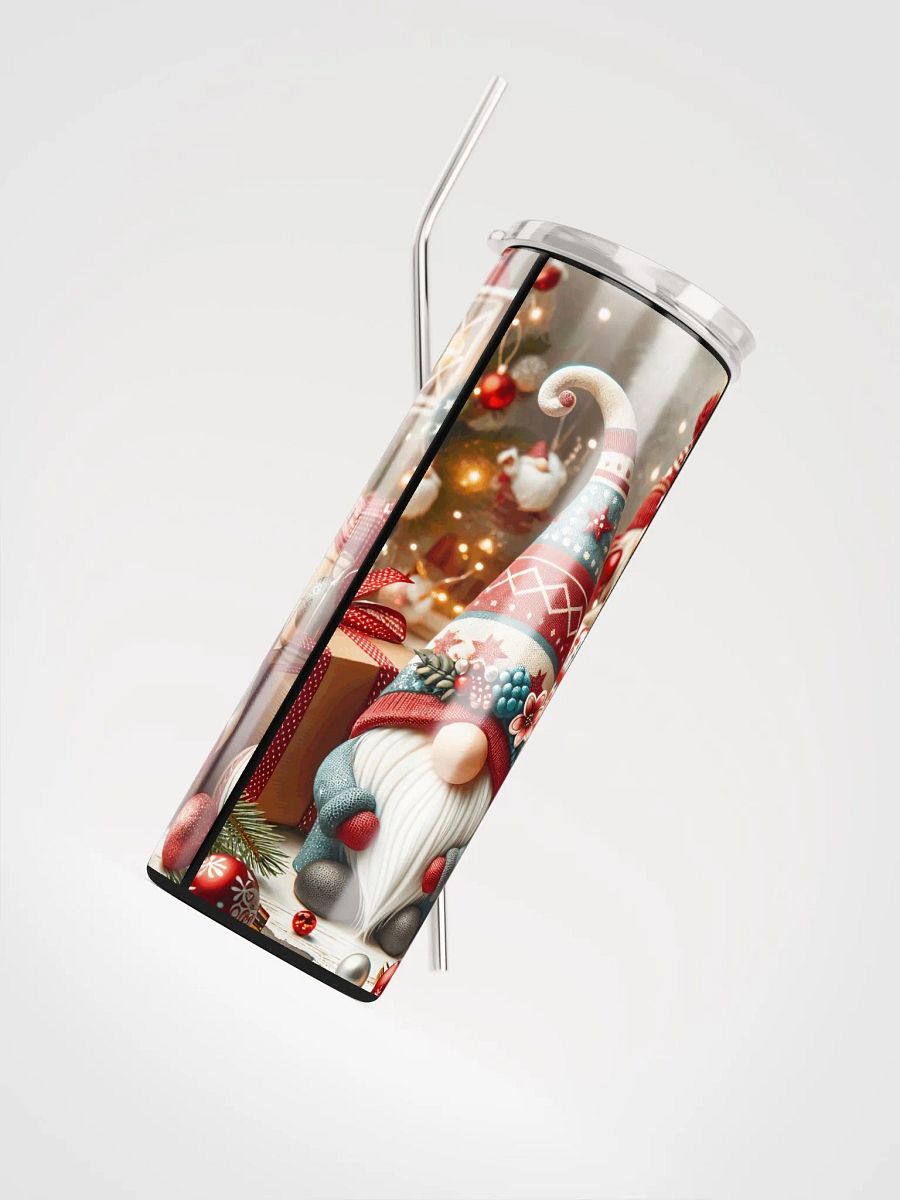 Get into the festive spirit with our Stainless Steel Tumbler featuring adorable Christmas gnomes! 🎅 product image (4)