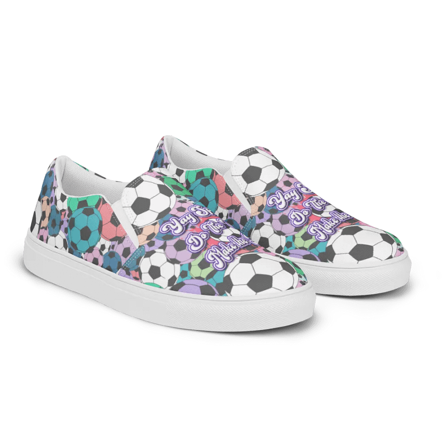 Yay Sports Soccer Football All Over Print Slip On Shoes product image (9)