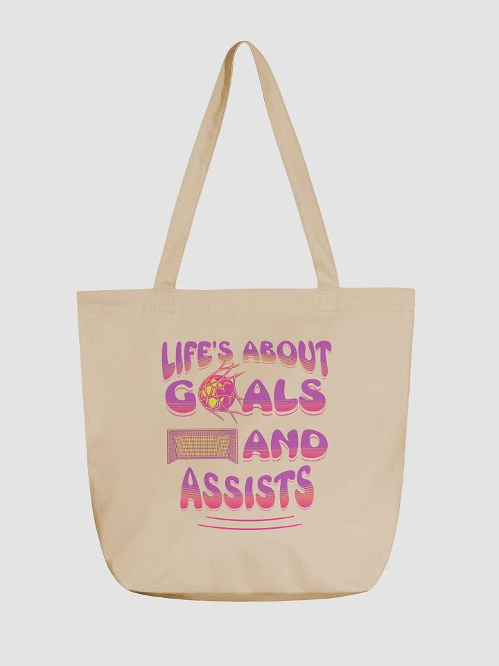 Lifes About Goals And Assists Soccer Statement Tote product image (5)