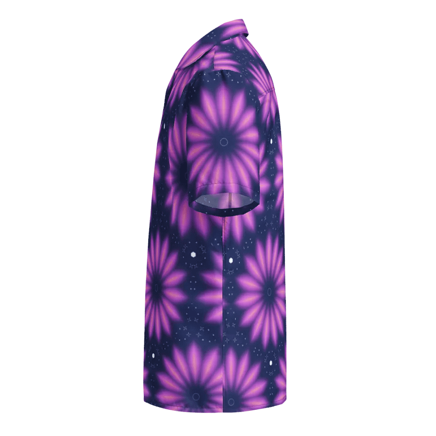 Hawaiian Style Shirt, Button Up, Unisex, Purple Burst product image (4)