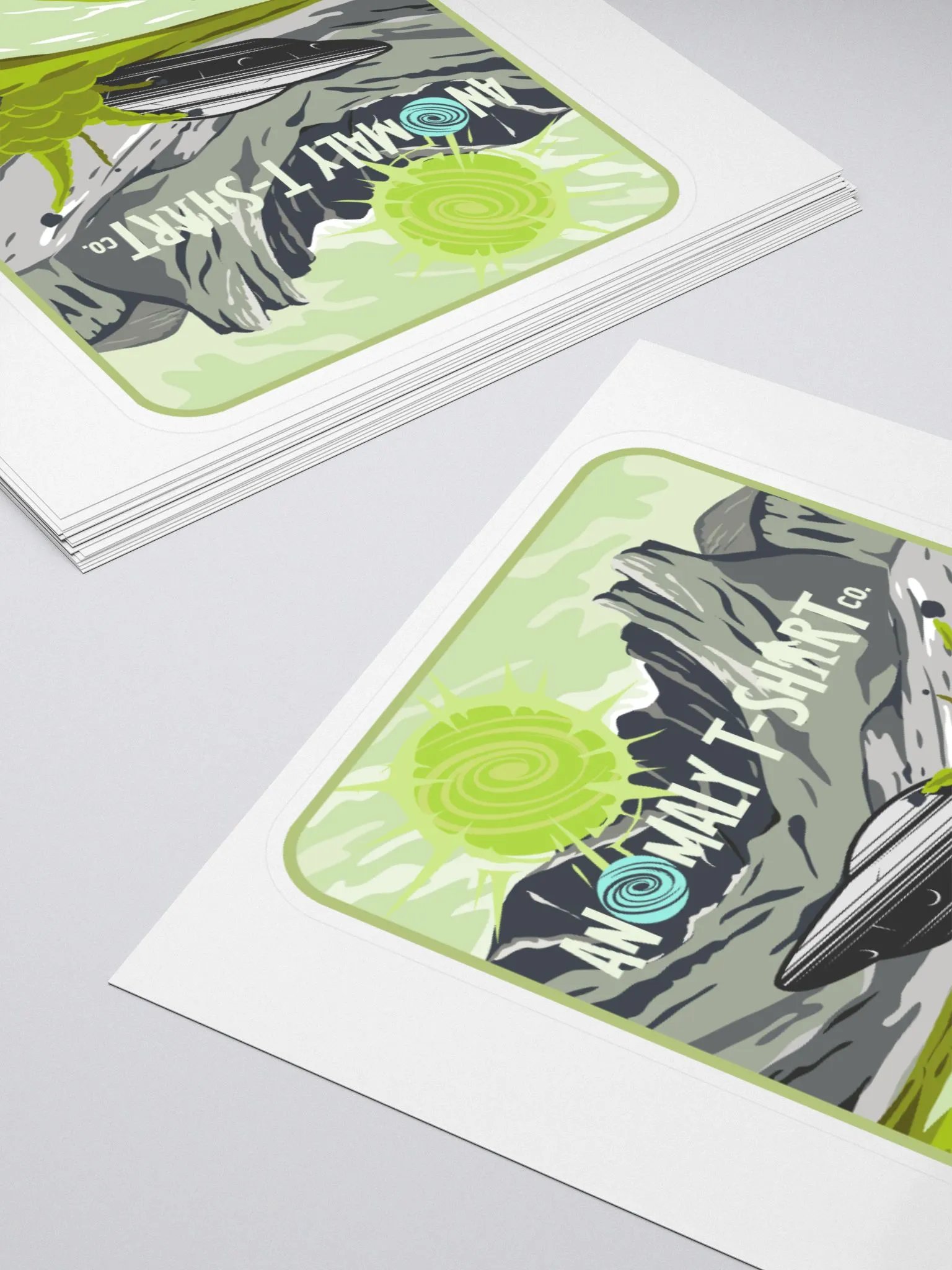 UFO Crash Bear Kiss Cut Stickers product image (4)