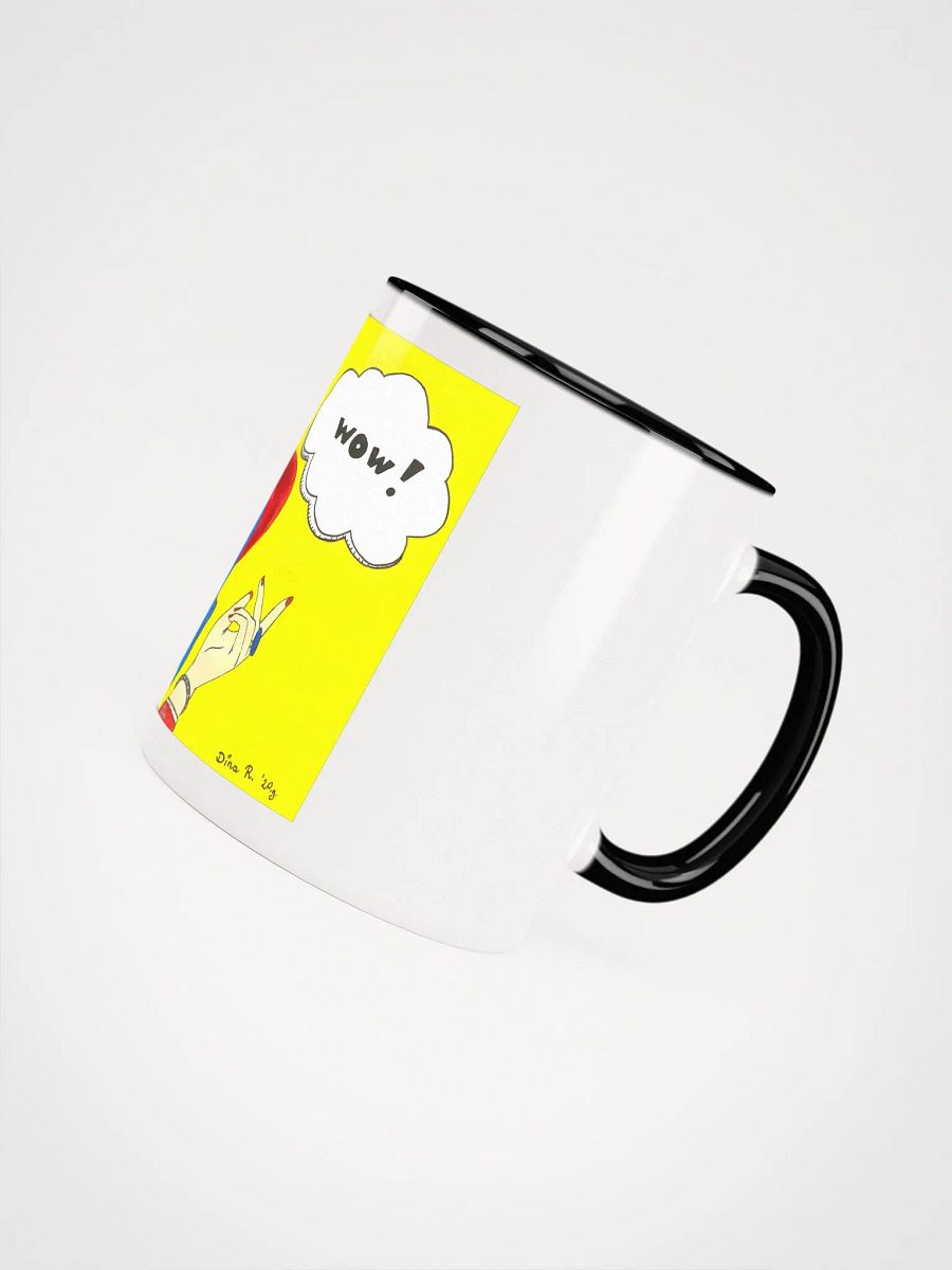 Pop art girl (art by Dina R.) acrylic painting picture - Ceramic Mug with Color Inside product image (22)