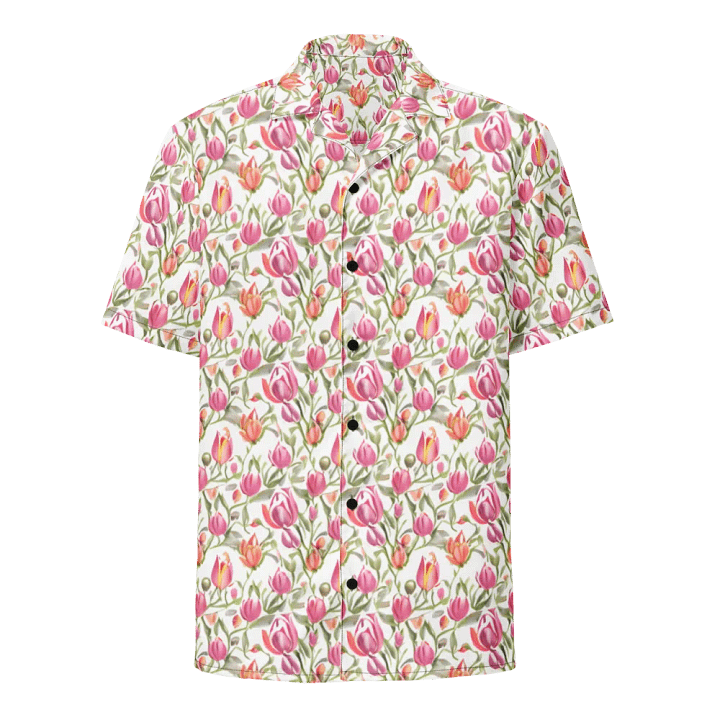 Floral Pattern Tulip Flowers Hawaiian Shirt product image (1)