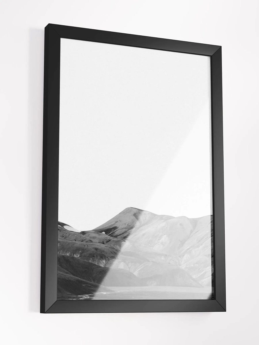 Monochrome Mountain Majesty Poster – Black and White Nature-Inspired Wall Art | Majestic Mountain Landscape | Premium Print for Elegant Spaces product image (3)