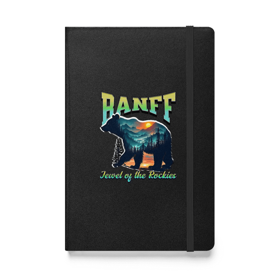 Banff Jewel Of The Rockies Bear Sunset Hardcover Notebook product image (1)