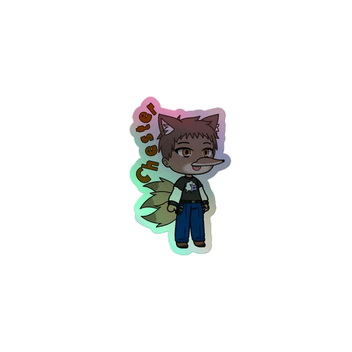 Chester - Crescent Foxes - rainbow sticker product image (1)