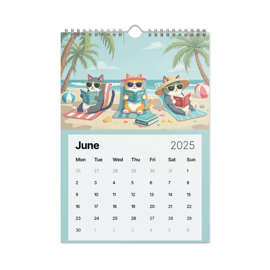 Tales & Tails: 2025 Calendar for Cat and Book Lovers | 8.26″ × 11.69″ (A4) | Book Lover Gifts | Literary Cats Wall Calendar product image (8)