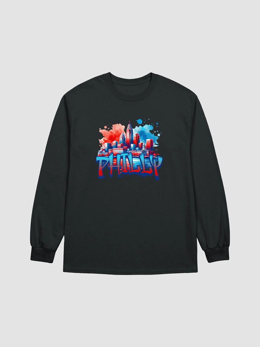 PHILLY CITYSCAPE LONG SLEEVE TEE - RED/BLUE product image (27)