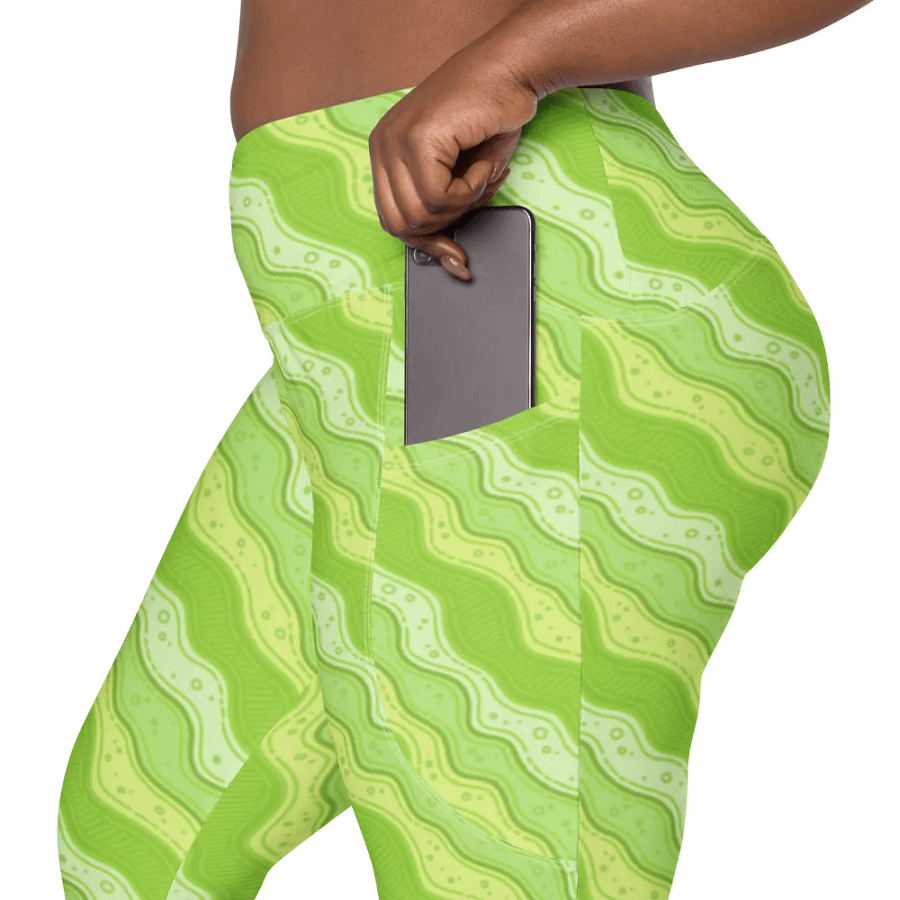 Green Wiggle Leggings (With Pockets!!) product image (12)