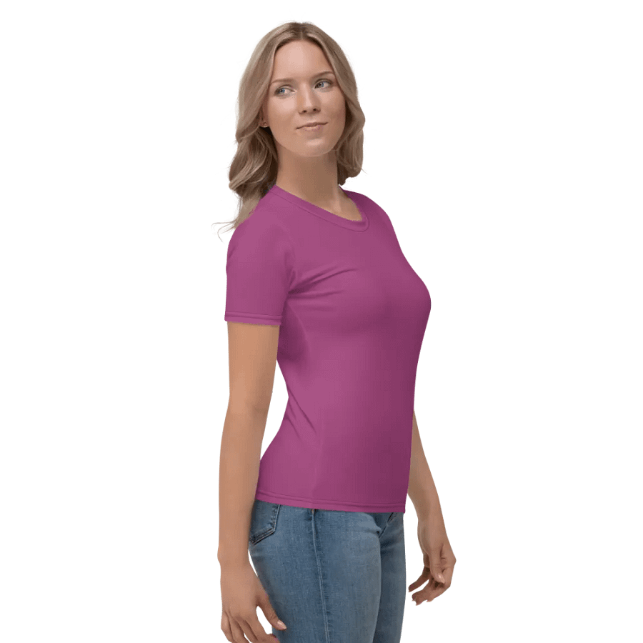 Plain Plum Purple True Summer Women's Crewneck Polyester Heavyweight Premium T-Shirt by Treasure Pie product image (5)