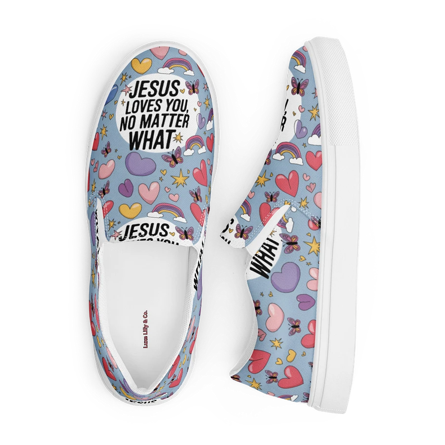 Jesus Loves You Slip-On Canvas Shoes product image (13)