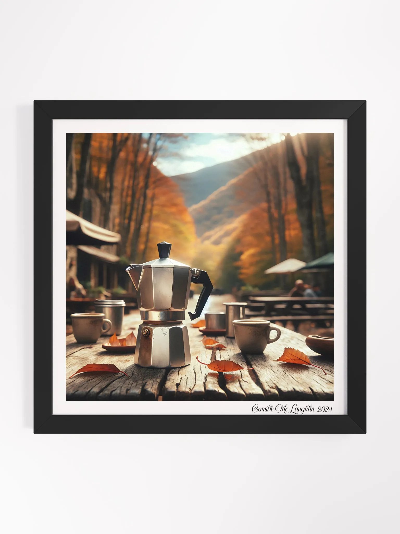 Autumn Brewscape Framed Poster | Moka Pot product image (1)