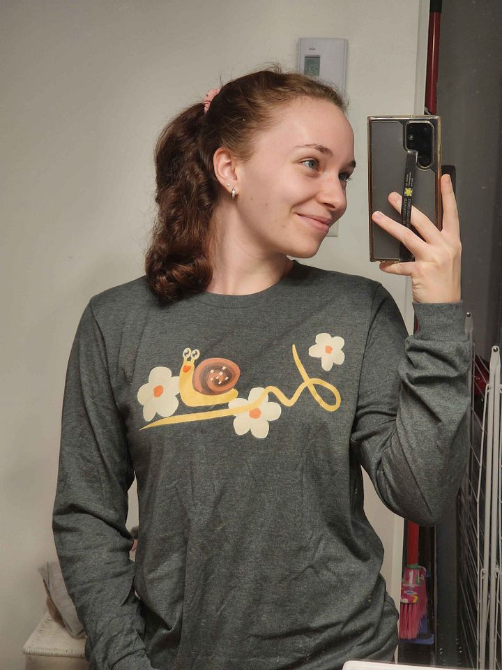 Sweet Snail Zoomies \ long sleeve t-shirt product image (1)
