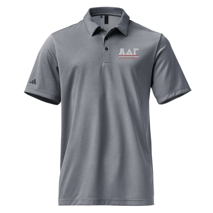 Alpha Delta Gamma Letters Space-Dyed Polo product image (1)