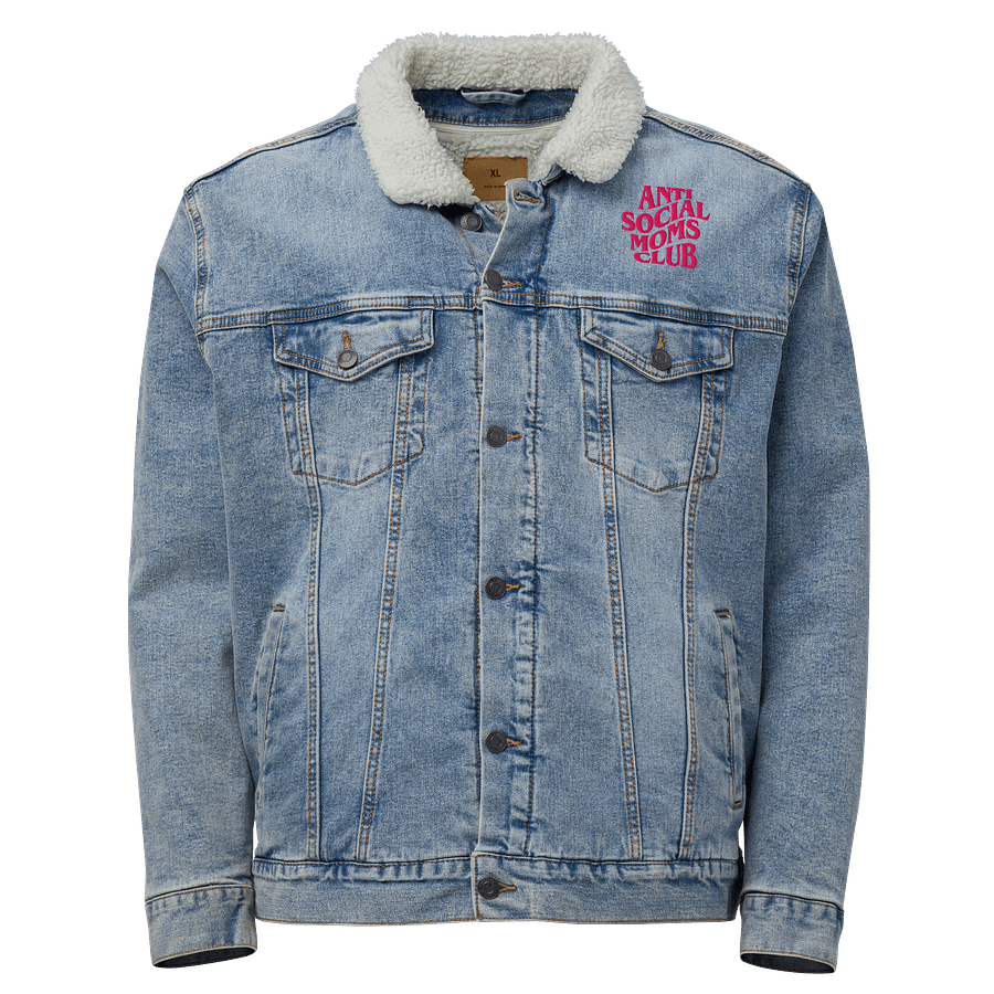 Embroidered Anti Social Moms Club Denim Jacket product image (1)