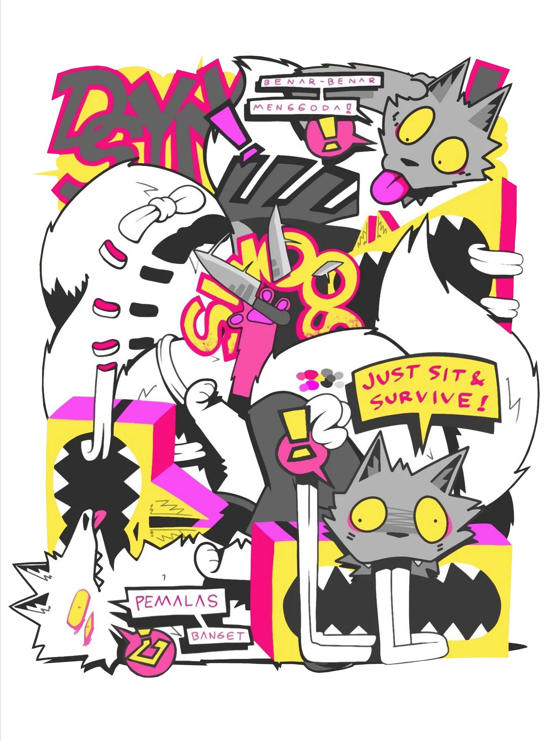 "Just Sit and Survive" Poster (Paper) product image (1)