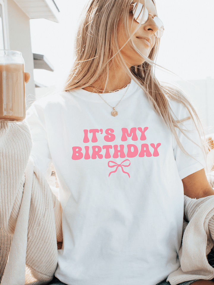 It's My Birthday Comfort Colors Shirt, Coquette Birthday Shirt product image (2)