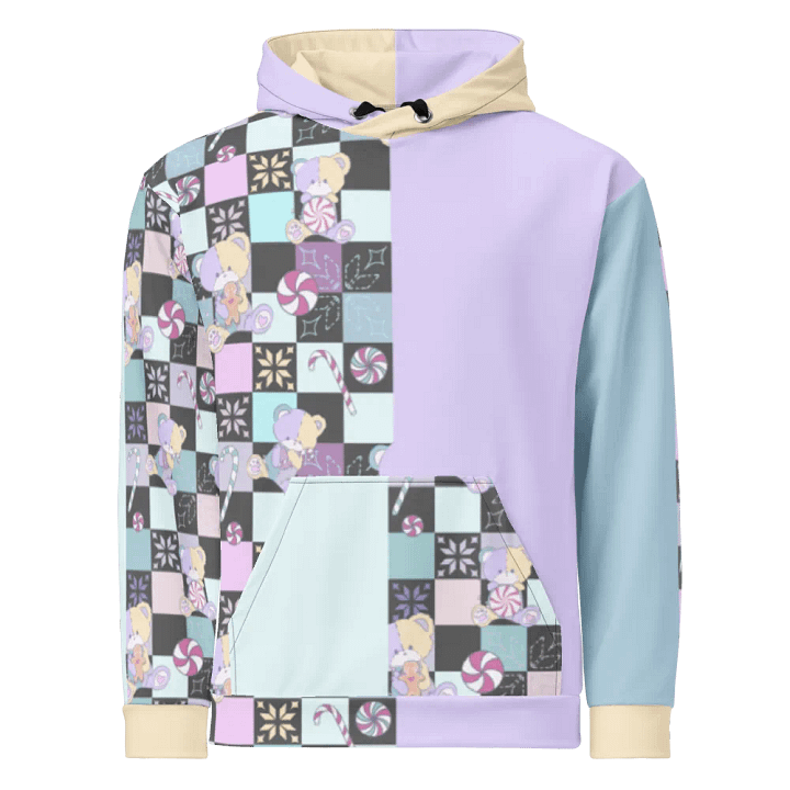 Christmas Sweets Bear Fun and Colourful checkerboard hodie product image (1)