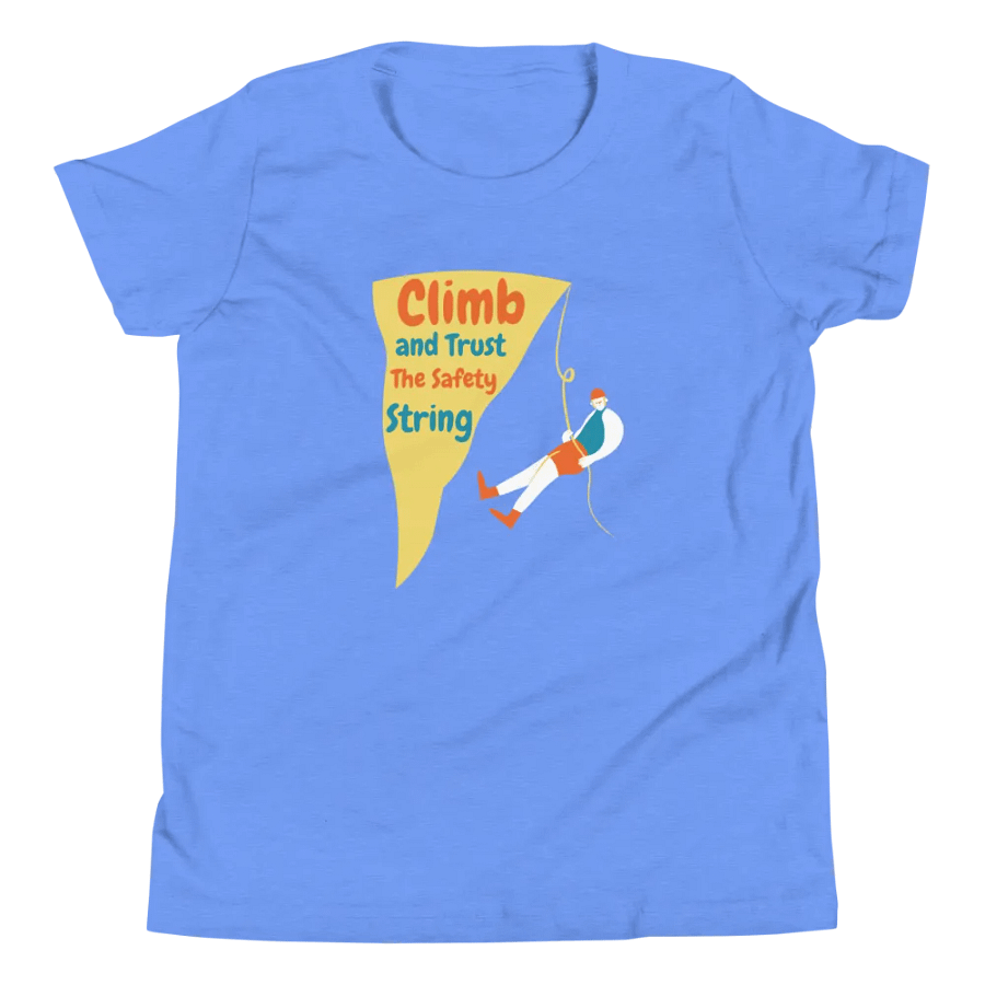 Climb And Trust The Safety String - Youth Climbing T-Shirt product image (20)