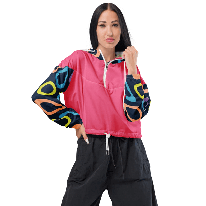 Pink Power Mesh: Women's Cropped Windbreaker product image (1)
