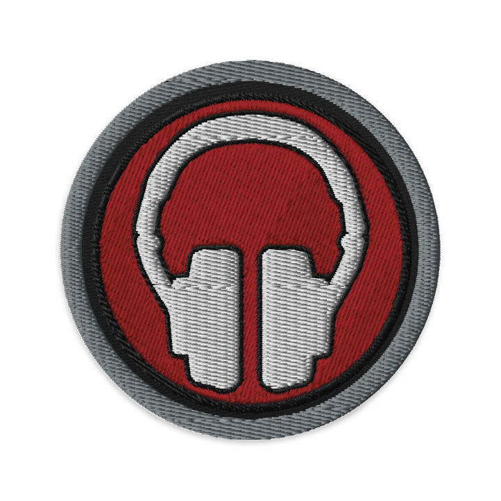 Headphones Embroidered Patch (Circle) product image (1)