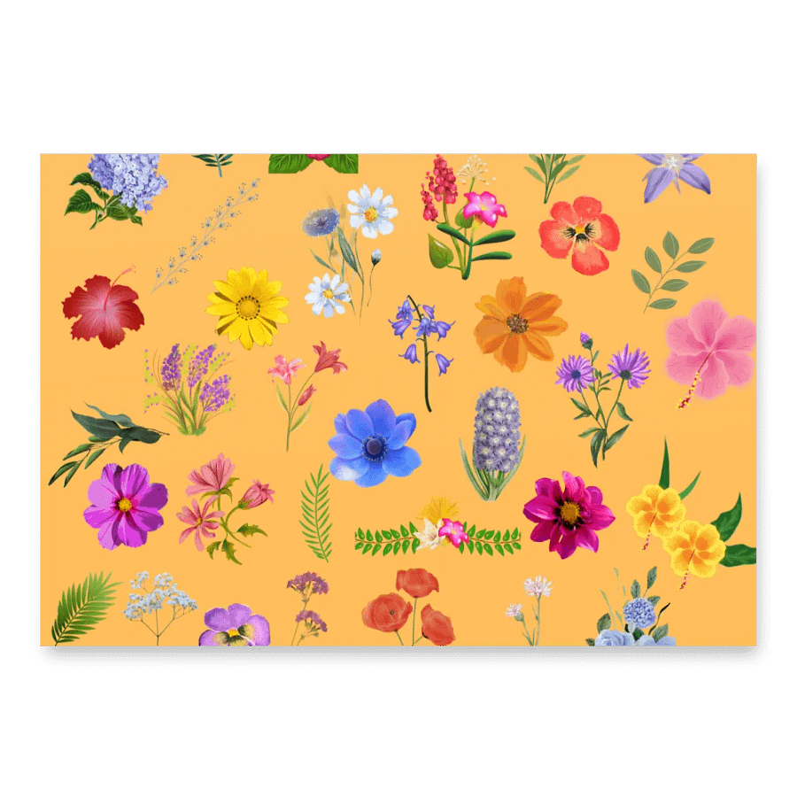 Vibrant Botanical Bliss Wrapping Paper Set product image (3)