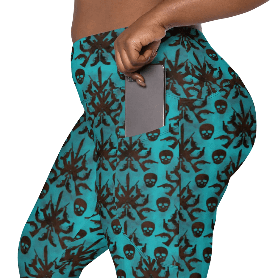 Gothic 2A High Waist Pocket Leggings - Teal product image (12)